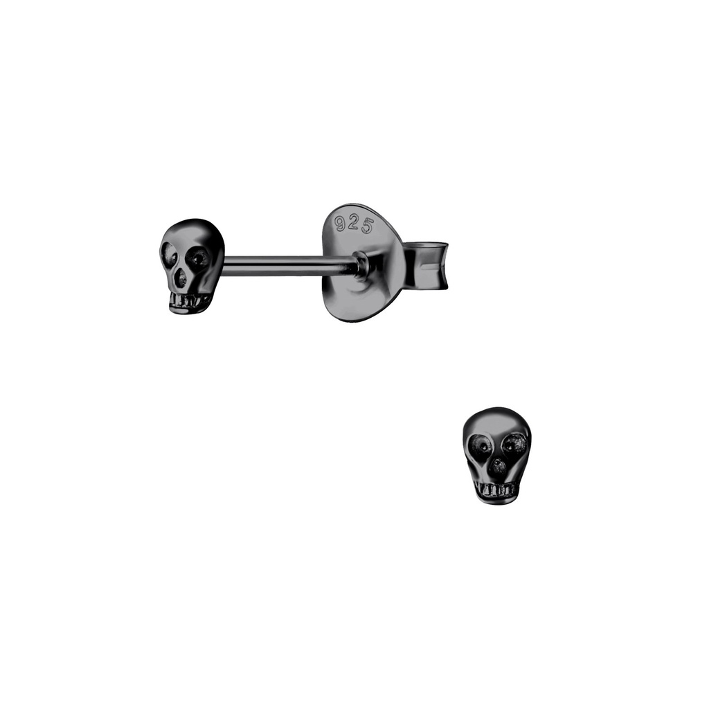 Silver Skull Stud Earrings