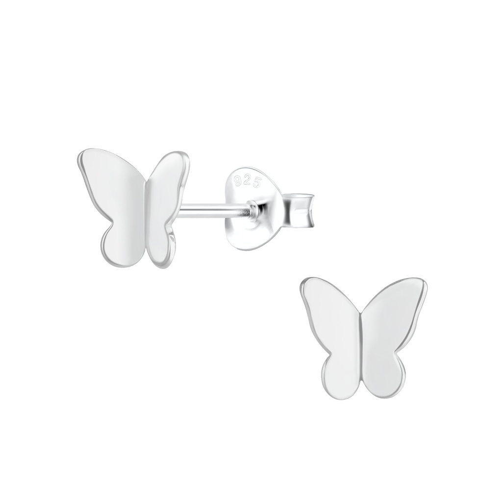 Silver Butterfly Stud Earrings
