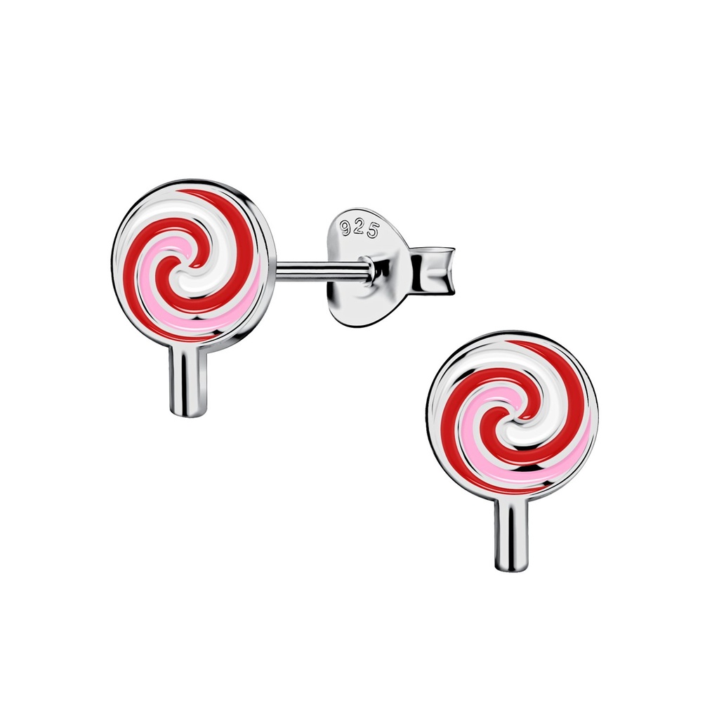 Silver Lollipop Stud Earrings