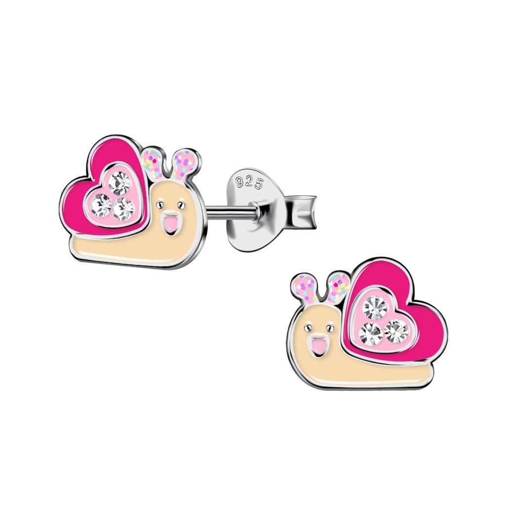 Puces d'oreilles escargot en argent