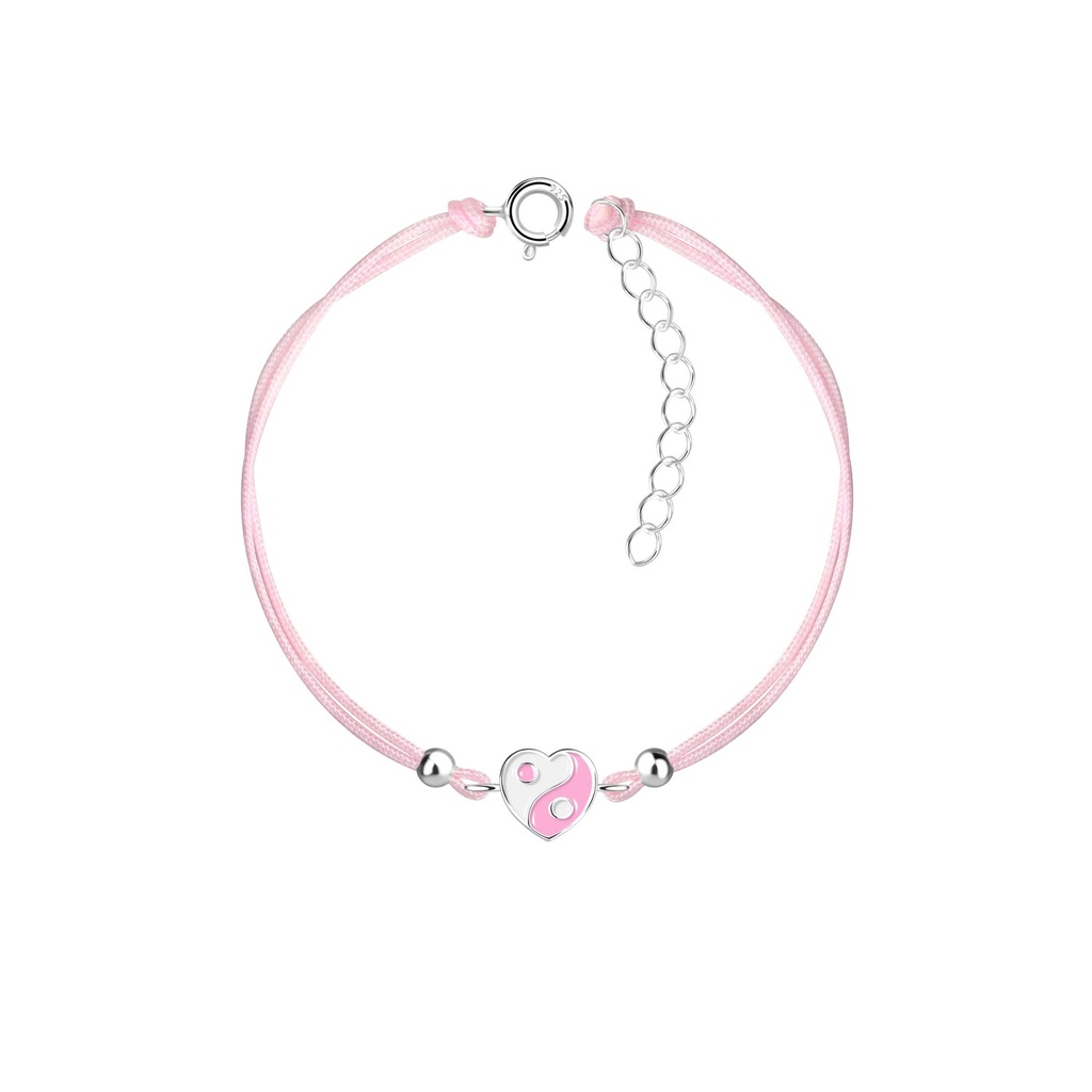 [10035166] Silver Yin Yang Cord Bracelet