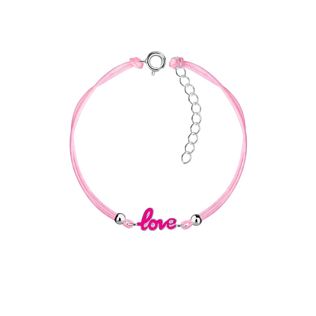 [10034965] Silver Love Cord Bracelet